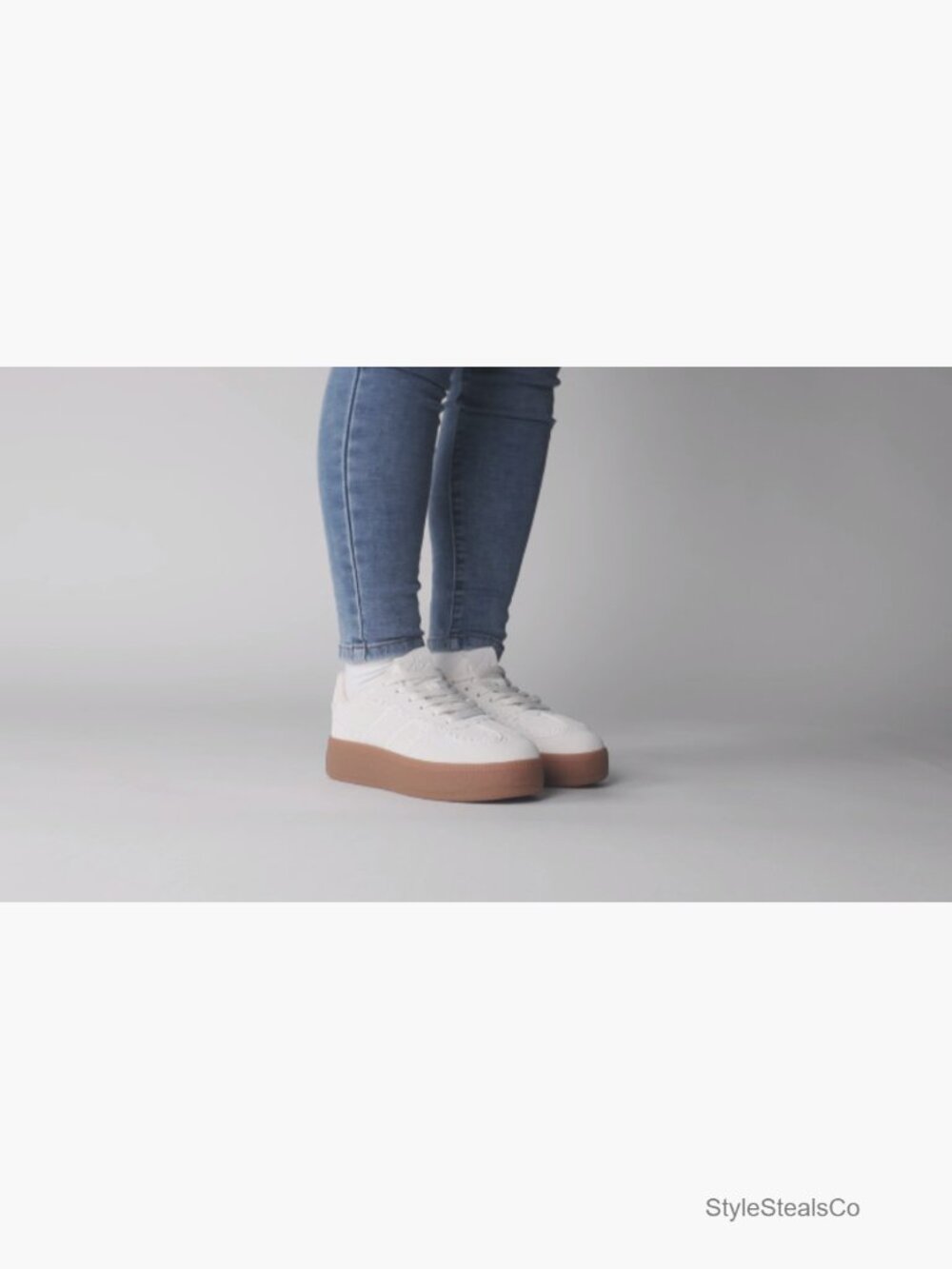 Lace-Up Fashion Platform Chunky Sneakers Memory Foam Comfort Gum Sole - Picture 7 of 7